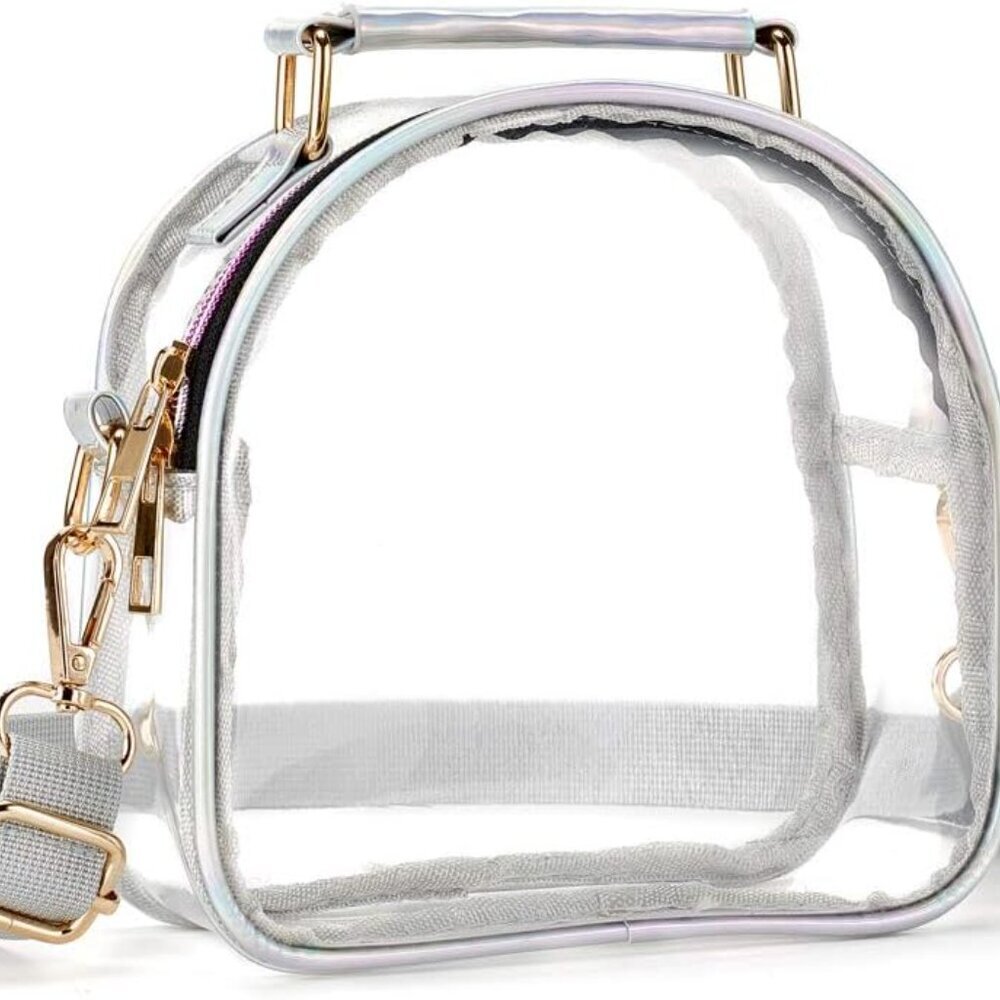 Clear Purse for Women, Clear Bag Stadium Approved, Transparent Crossbody Bag